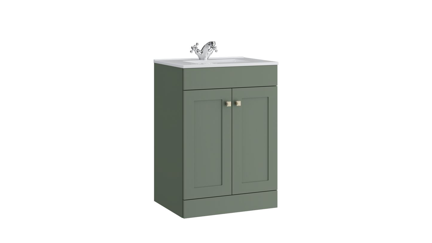 Sanctuary 500mm 2 Door Floor Standing Unit Corymbia Green