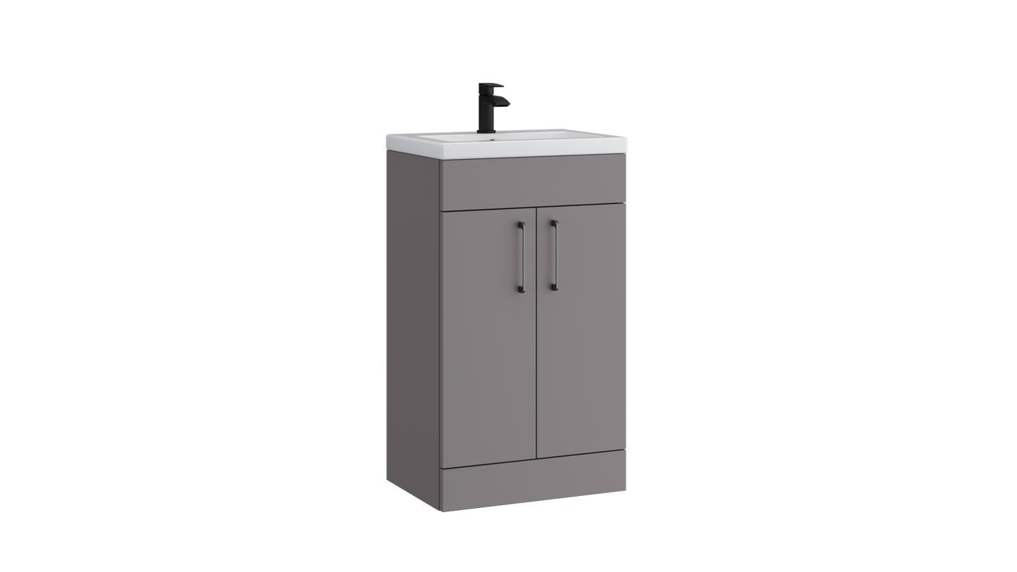 Dove 500mm 2 Door Floor Standing Unit Slate Grey