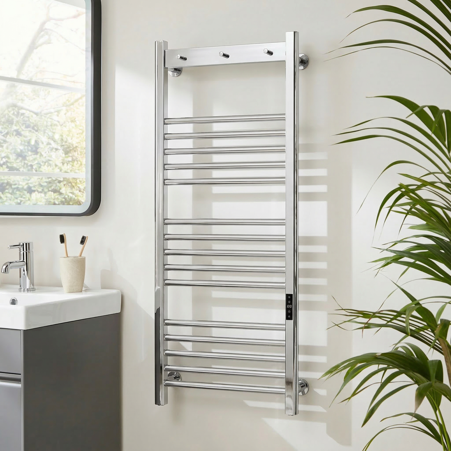 Toro Smart Dry Electric Towel Rail 800 x 500mm - Chrome