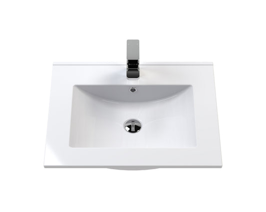 Lille 600mm Wall Hung 2-Drawer Vanity with Basin - 1 Tap Hole