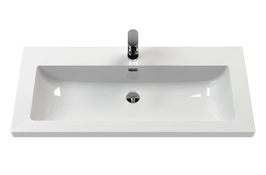 Hudson Reed Lille 800mm Wall Hung 2-Drawer Vanity Unit With 1 Tap Hole Basin