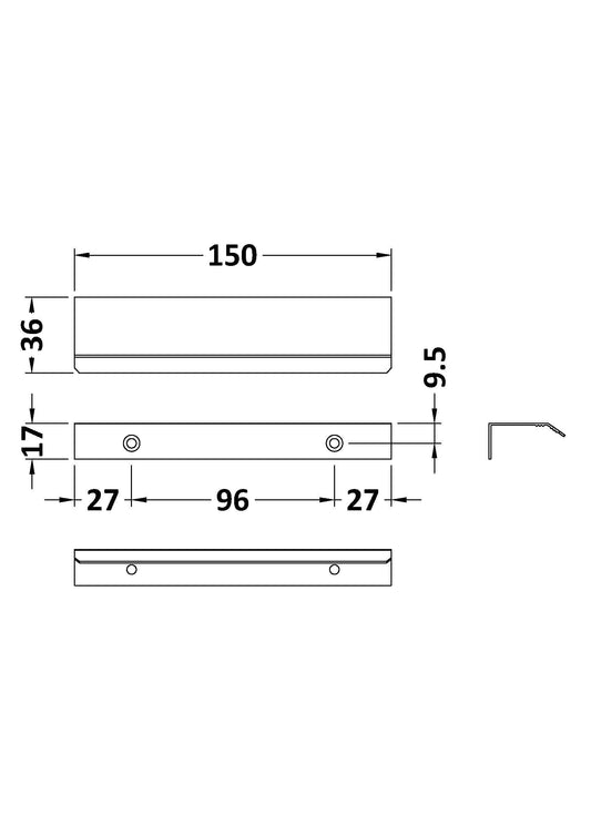 150mm Finger Pull Handle