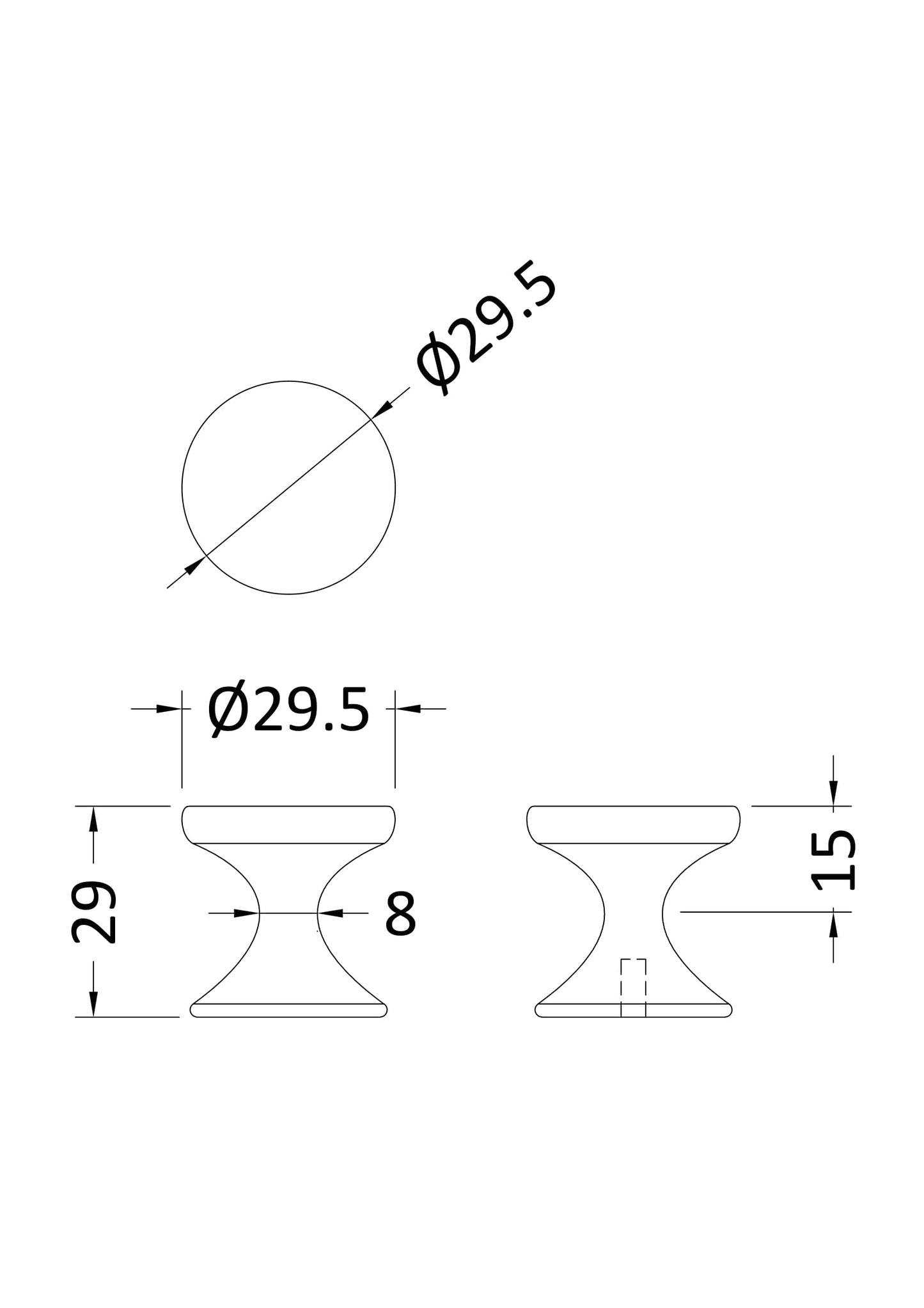 Indented Round Knob