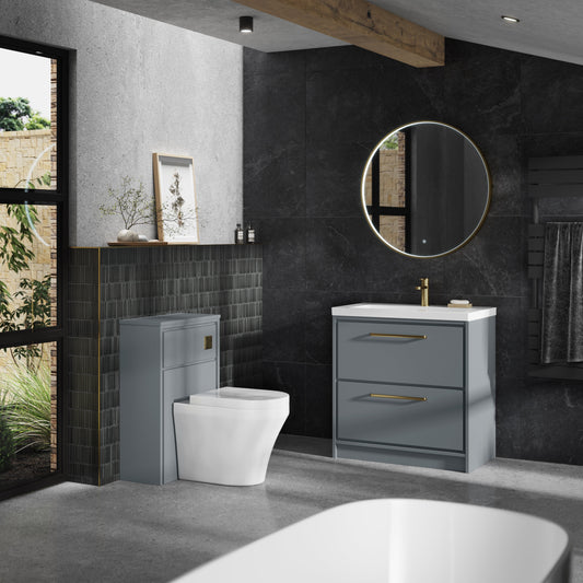 Lille 800mm Floor Standing 2-Drawer Vanity with Basin - 1 Tap Hole