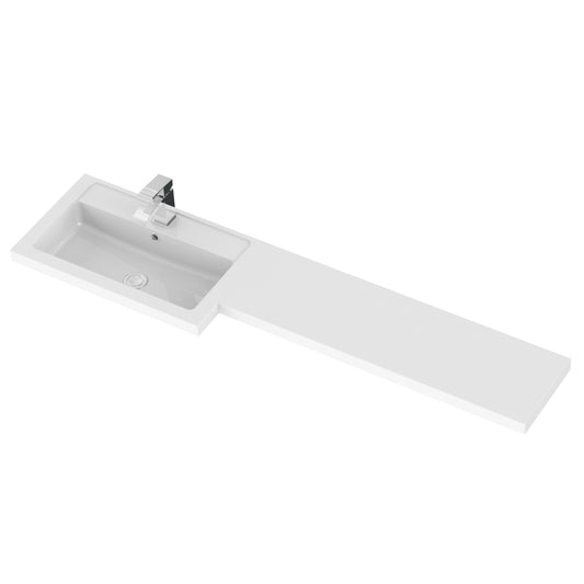 Hudson Reed Fusion 1500mm Charcoal Black 2 Door Floor Standing Left Hand Vanity Basin Combination