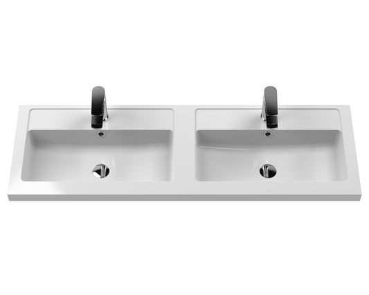 Hudson Reed Juno 1200mm Wall Hung 4 Drawer Vanity Unit with Double Basin