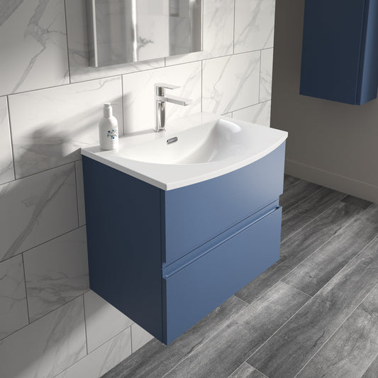 Hudson Reed Urban 800mm Wall Hung 2 Drawer Vanity Unit with Curved Basin