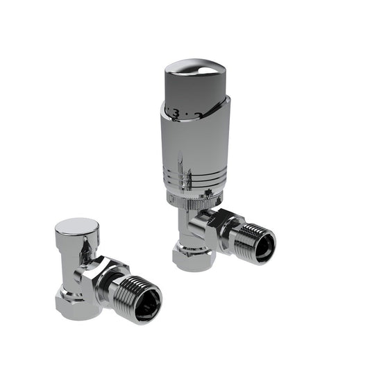 Design Twin Pack TRV Chrome Angled