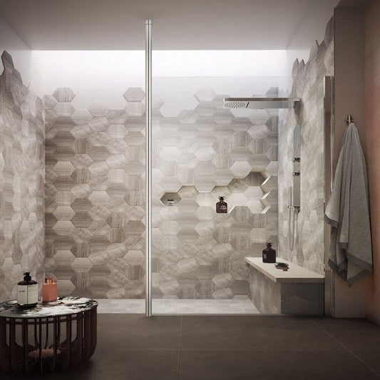 KV8 2/1m Wetroom Screen Ceiling Post
