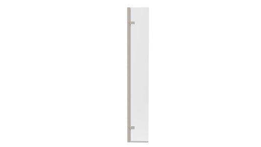 KV8 Hinged Wetroom Return Panel Brushed Nickel