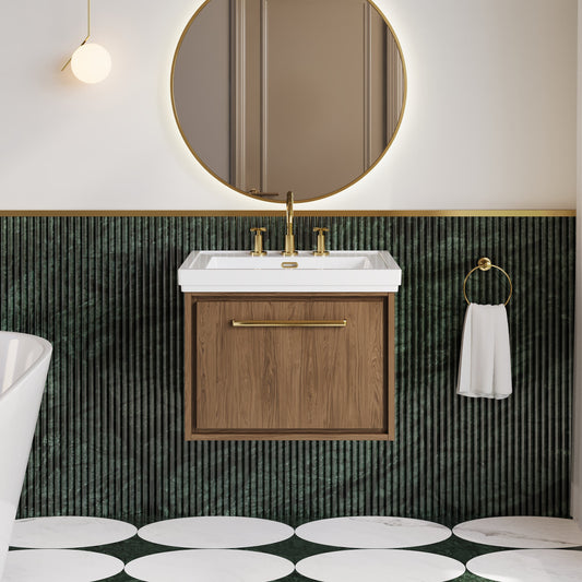 Lille 600mm Wall Hung Single Drawer Vanity with Basin - 3 Tap Hole