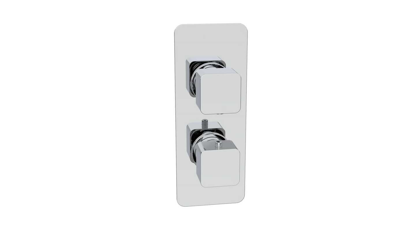 Kolt Concealed Shower Valve (Twin Outlet) Chrome