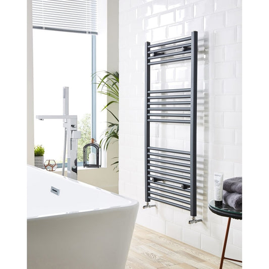 22mm Straight Towel Rail 600mm x 1200mm Textured Grey