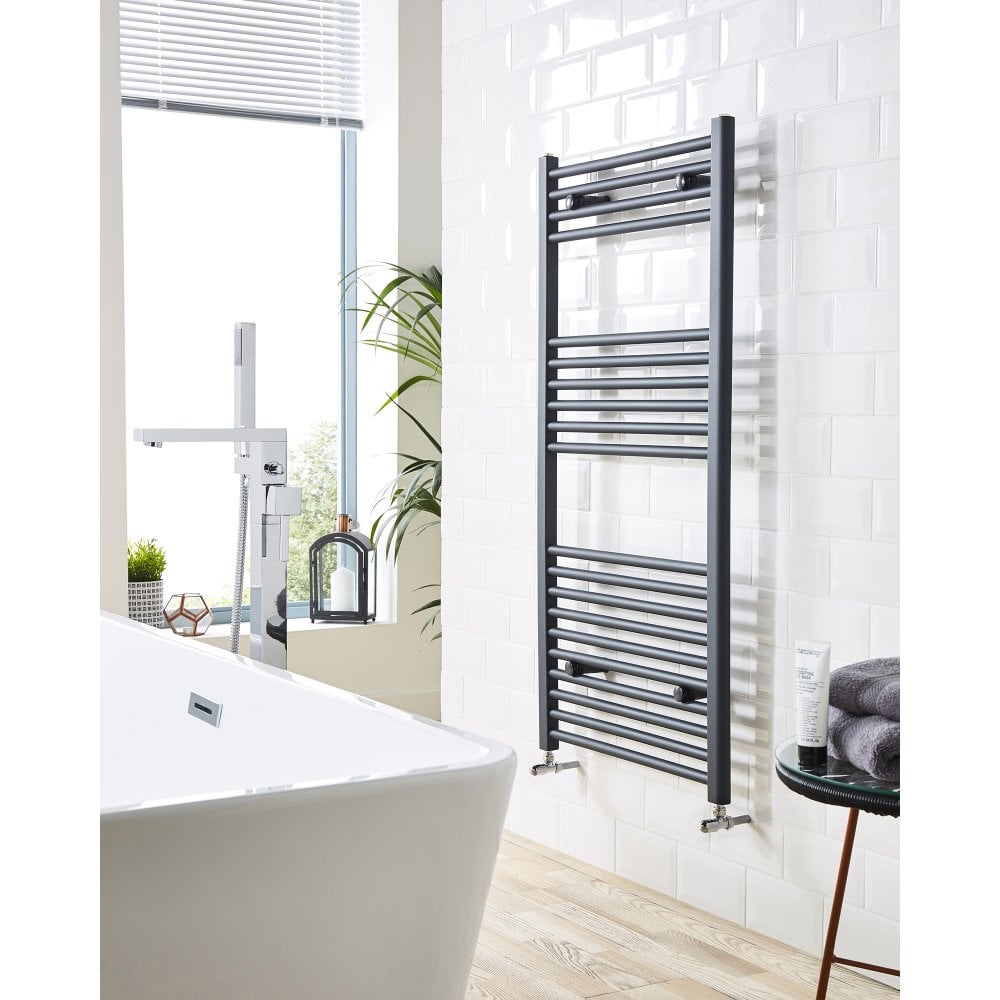 22mm Straight Towel Rail 500mm x 1200mm Textured Grey
