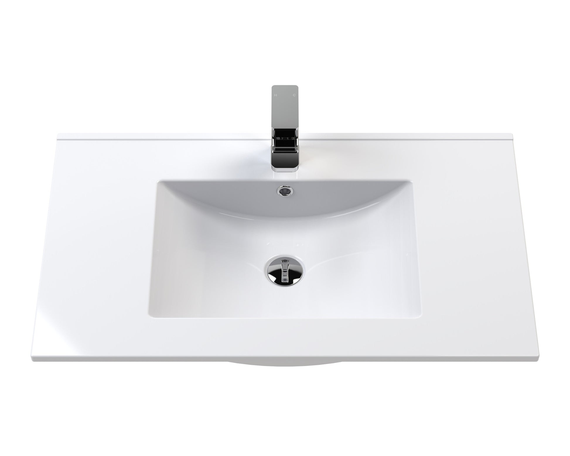 Hudson Reed Lille 800mm Fern Green Wall Hung Single Drawer Vanity Unit with Basin and 1 Tap Hole