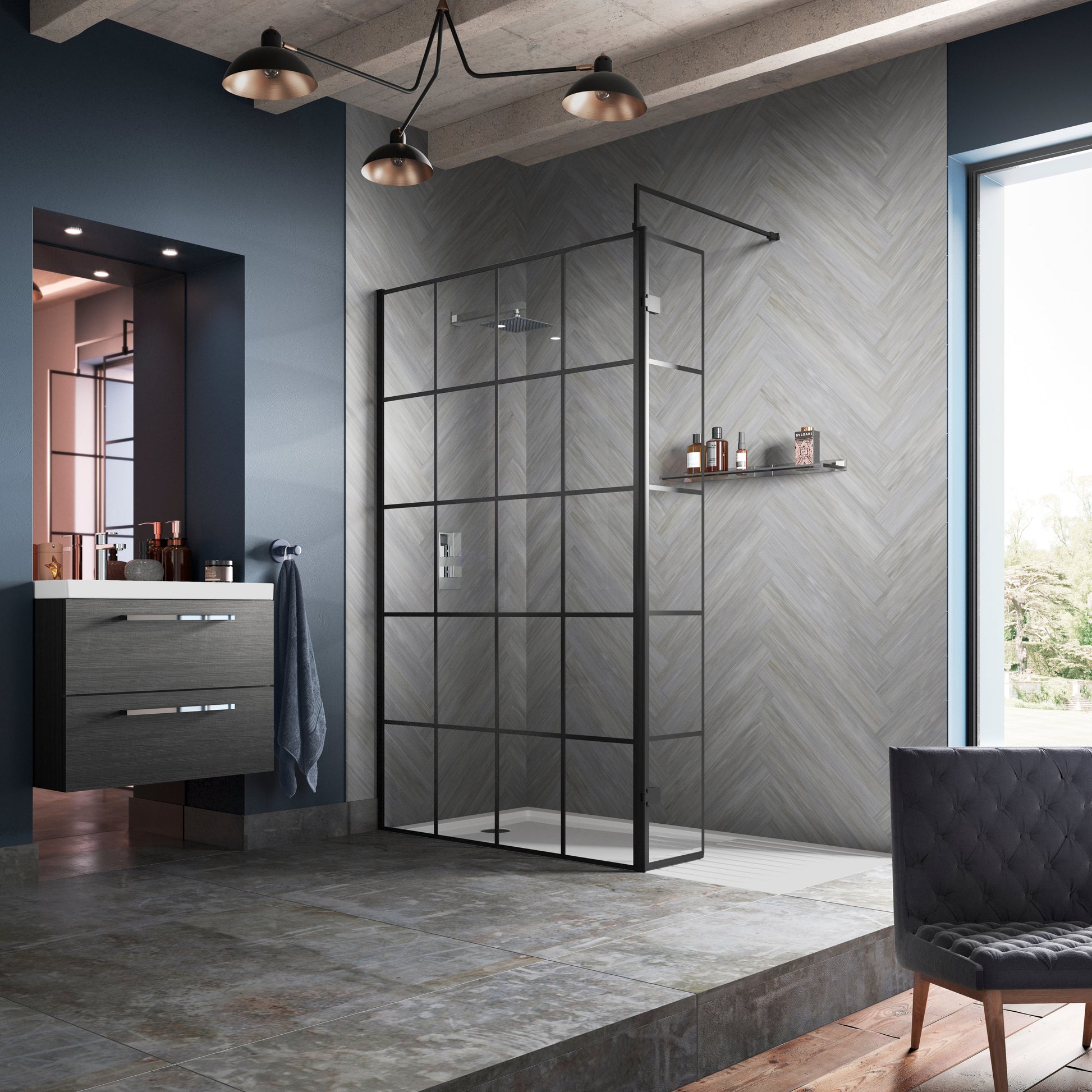 1000mm Framed Wetroom Screen