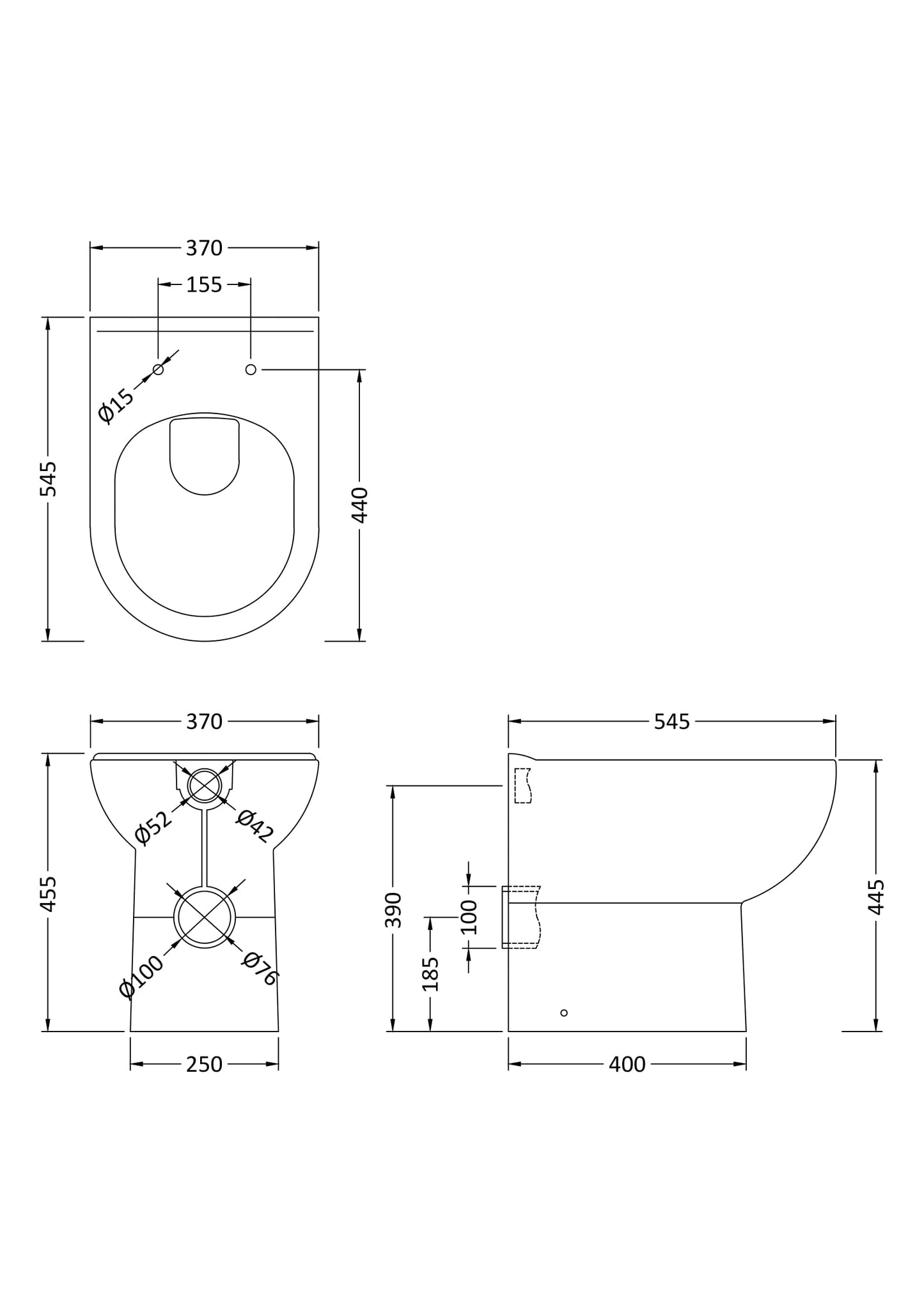 Comfort Height Back to Wall Pan