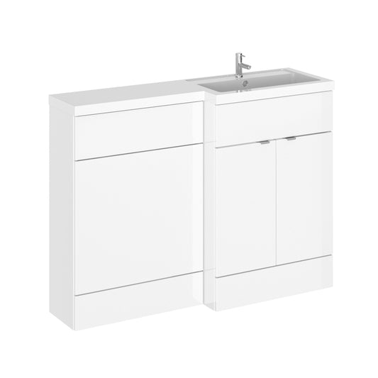 Hudson Reed Fusion 1200mm Right Hand Floor Standing Vanity Basin & Toilet Combination
