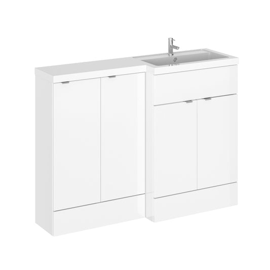 Hudson Reed Fusion 1200mm Right Hand Floor Standing 2 Door Vanity Basin Combination