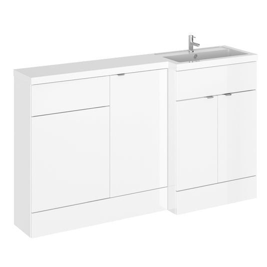 Hudson Reed Fusion 1500mm Floor Standing 2 Door Right Hand Vanity Basin & Toilet Combination Unit