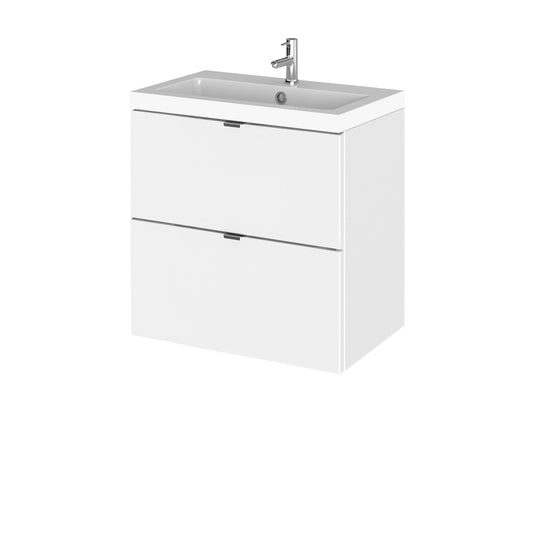 Hudson Reed Fusion 500mm Wall Hung 2 Drawer Vanity Unit & Basin
