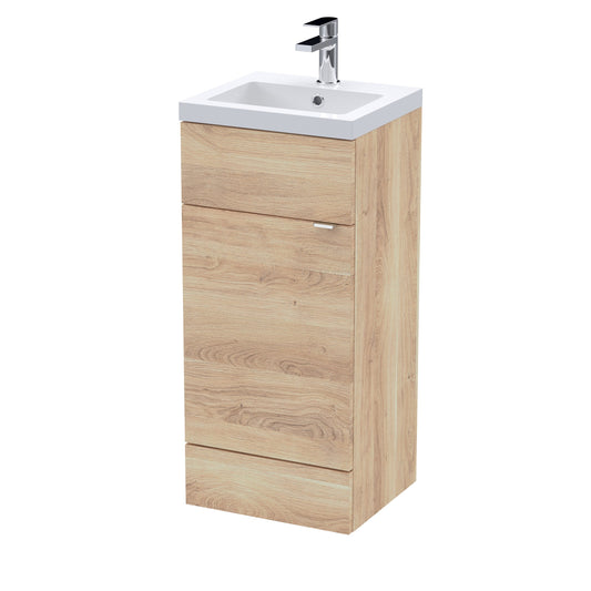 Hudson Reed Fusion 400mm Bleached Oak Vanity Unit & Basin