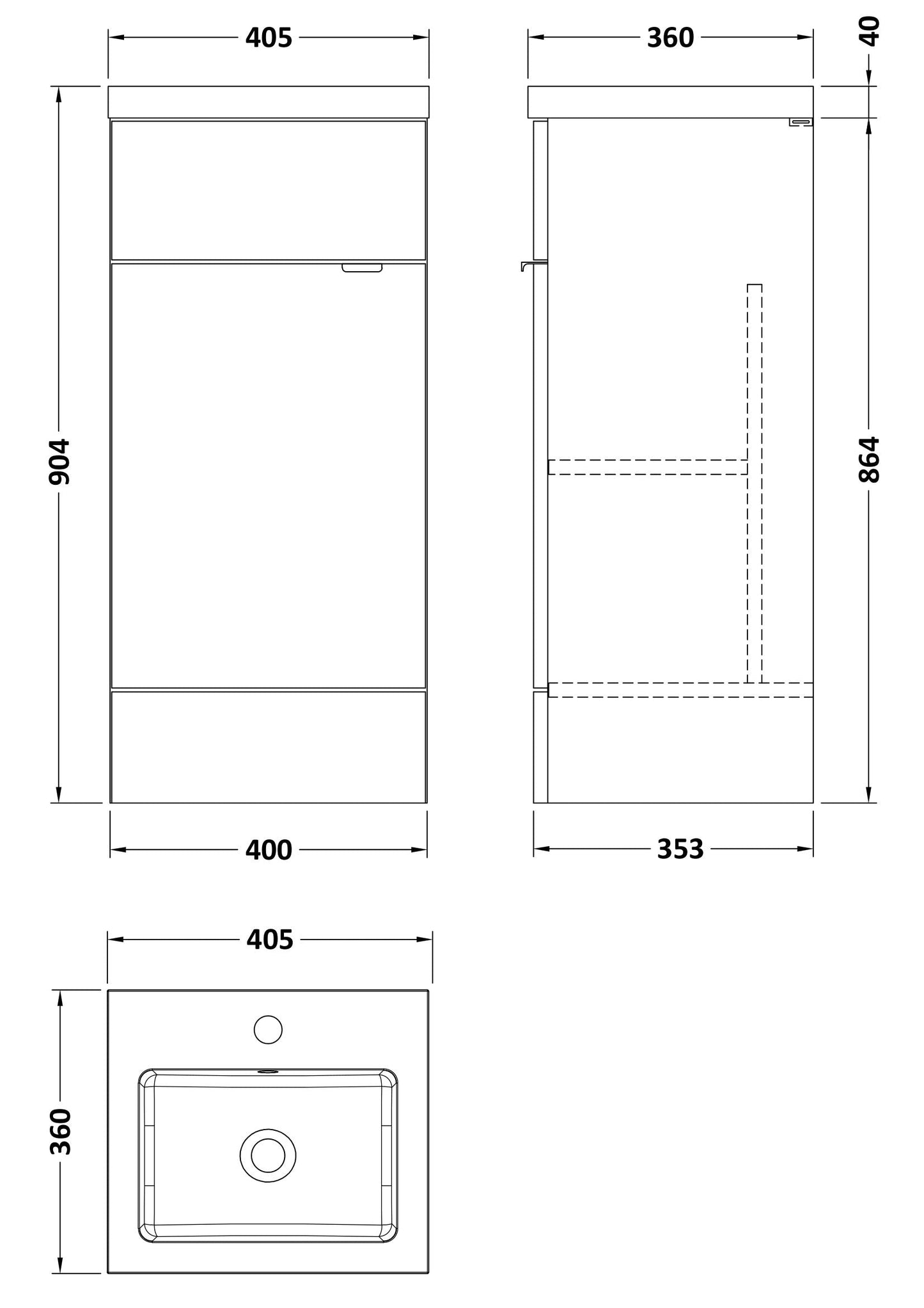 Hudson Reed Fusion 400mm Bleached Oak Vanity Unit & Basin