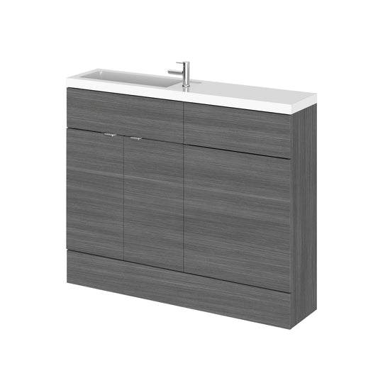 Hudson Reed Fusion 1100mm Compact Floor Standing 2 Door Vanity Basin & Toilet Combination