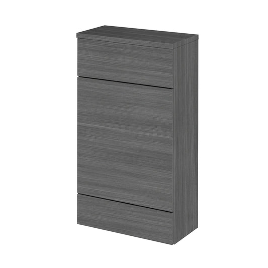 Hudson Reed Fusion 500mm Anthracite Woodgrain Floor Standing Toilet Unit with Coordinating Top