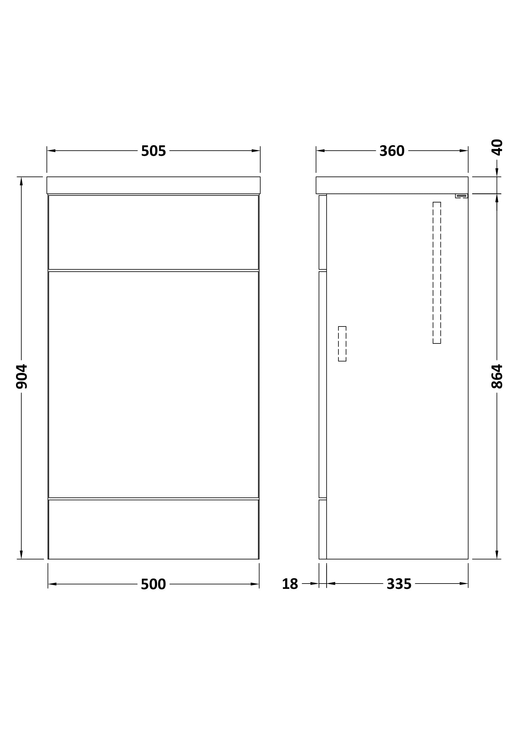 Hudson Reed Fusion 500mm Anthracite Woodgrain Toilet Unit & Top