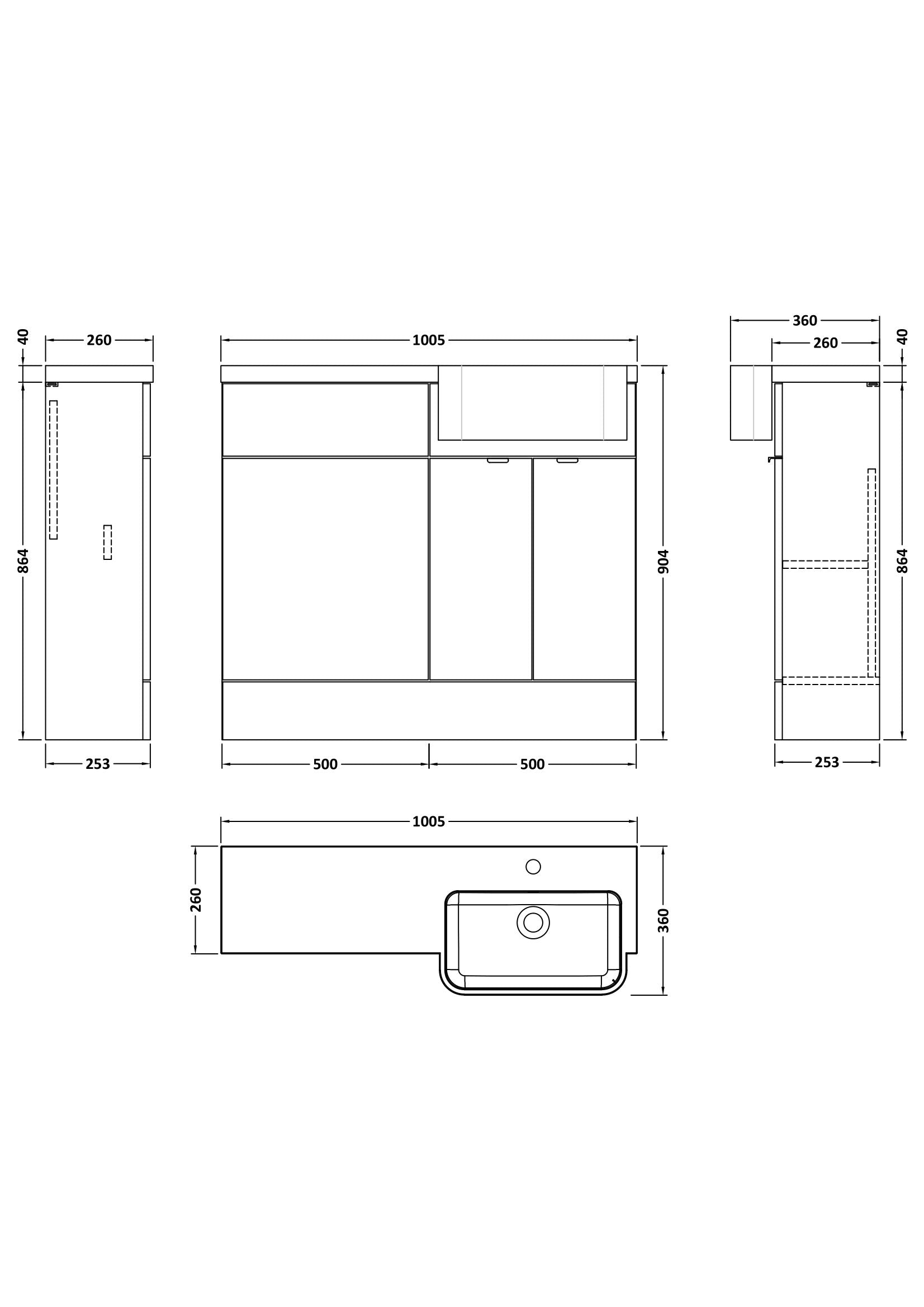 Hudson Reed Fusion 1000mm Anthracite Woodgrain Floor Standing Vanity Toilet Combo with Soft Close Doors