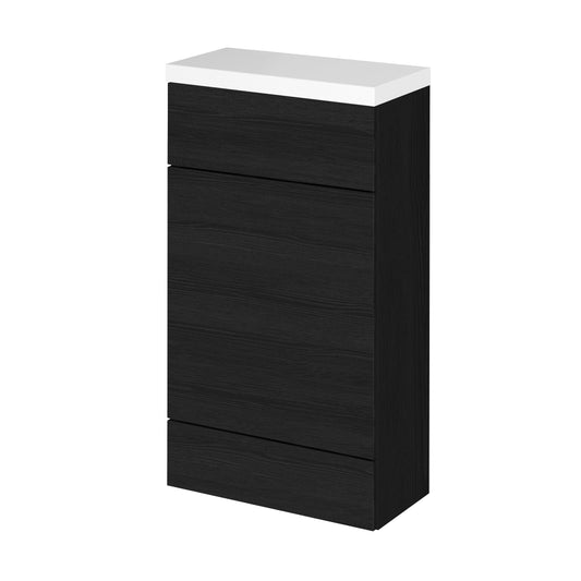 Hudson Reed Fusion Compact 500mm Charcoal Black Floor Standing Toilet Unit & Top