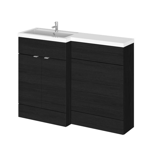 Hudson Reed Fusion 1200mm Floor Standing 2 Door Left Hand Basin & Toilet Combination Unit