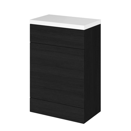 Hudson Reed Fusion 600mm Charcoal Black Floor Standing Toilet Unit With Polymarble Top