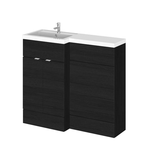 Hudson Reed Fusion 1000mm Floor Standing 2 Door Vanity Basin & Left Hand Toilet Combination