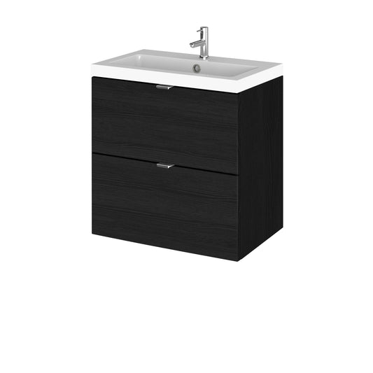 Hudson Reed Fusion 505mm Wall Hung 2 Drawer Vanity Unit & Basin