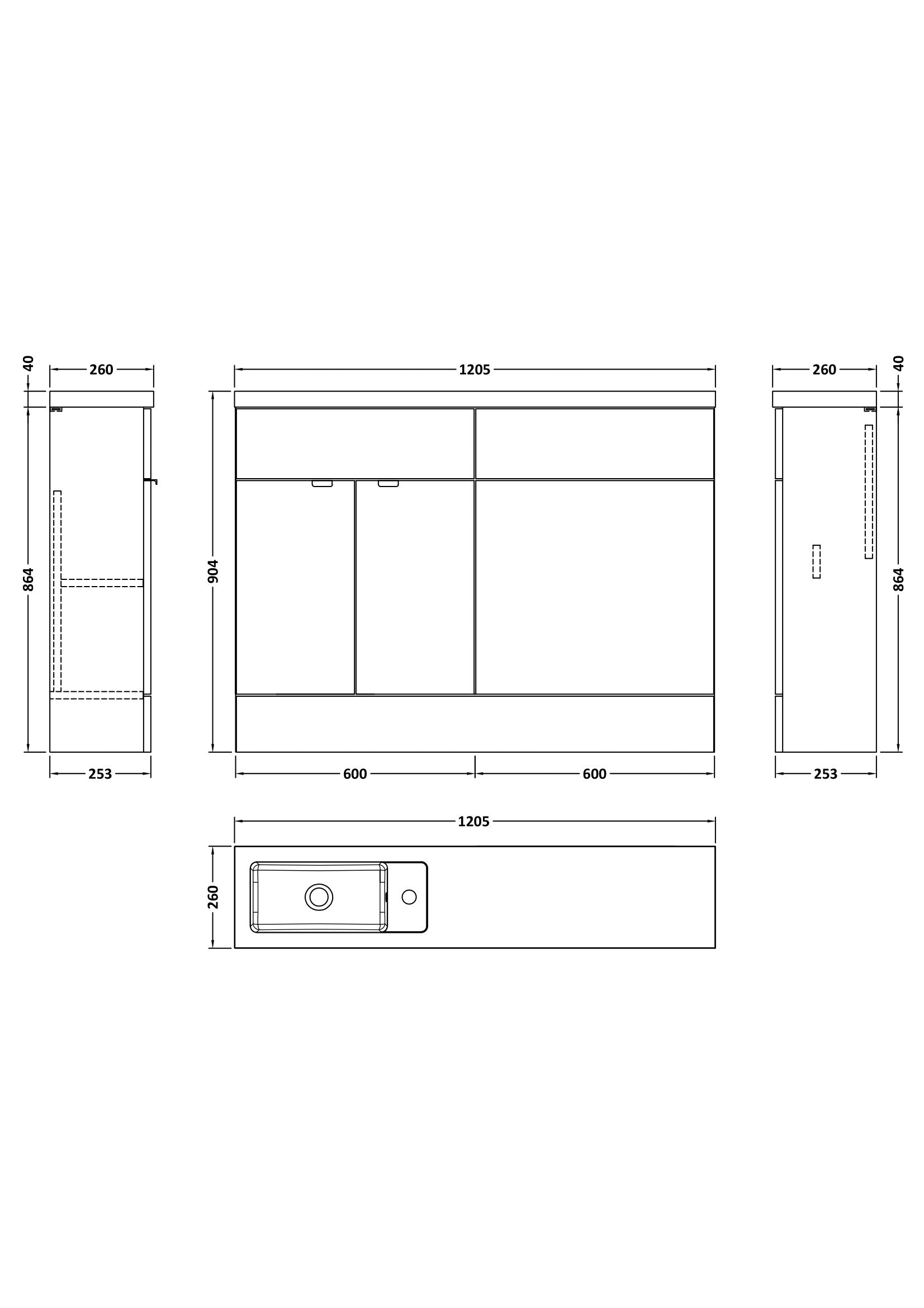 Hudson Reed Fusion 1200mm Gloss Grey 2 Door Compact Floor Standing Vanity Basin & Toilet Combination