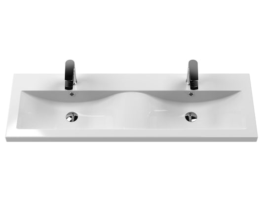 Hudson Reed Juno 1200mm Wall Hung 4 Door Vanity Unit with Double Basin