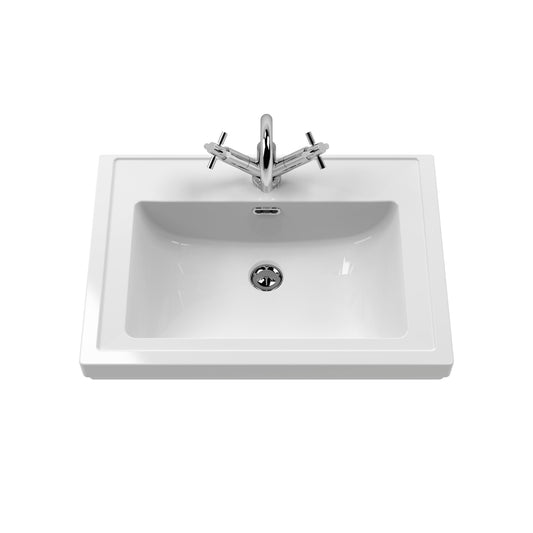Lille 600mm Wall Hung 2-Drawer Vanity with Basin - 1 Tap Hole