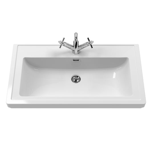 Lille 800mm Floor Standing 2-Drawer Vanity with Basin - 1 Tap Hole