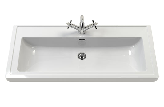 Lille 600mm Wall Hung Single Drawer Vanity with Basin - 1 Tap Hole