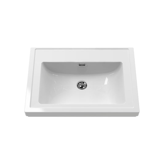 Lille 800mm Floor Standing 2-Drawer Vanity with Basin - 0 Tap Hole