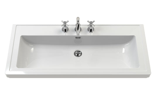 Lille 600mm Wall Hung Single Drawer Vanity with Basin - 3 Tap Hole