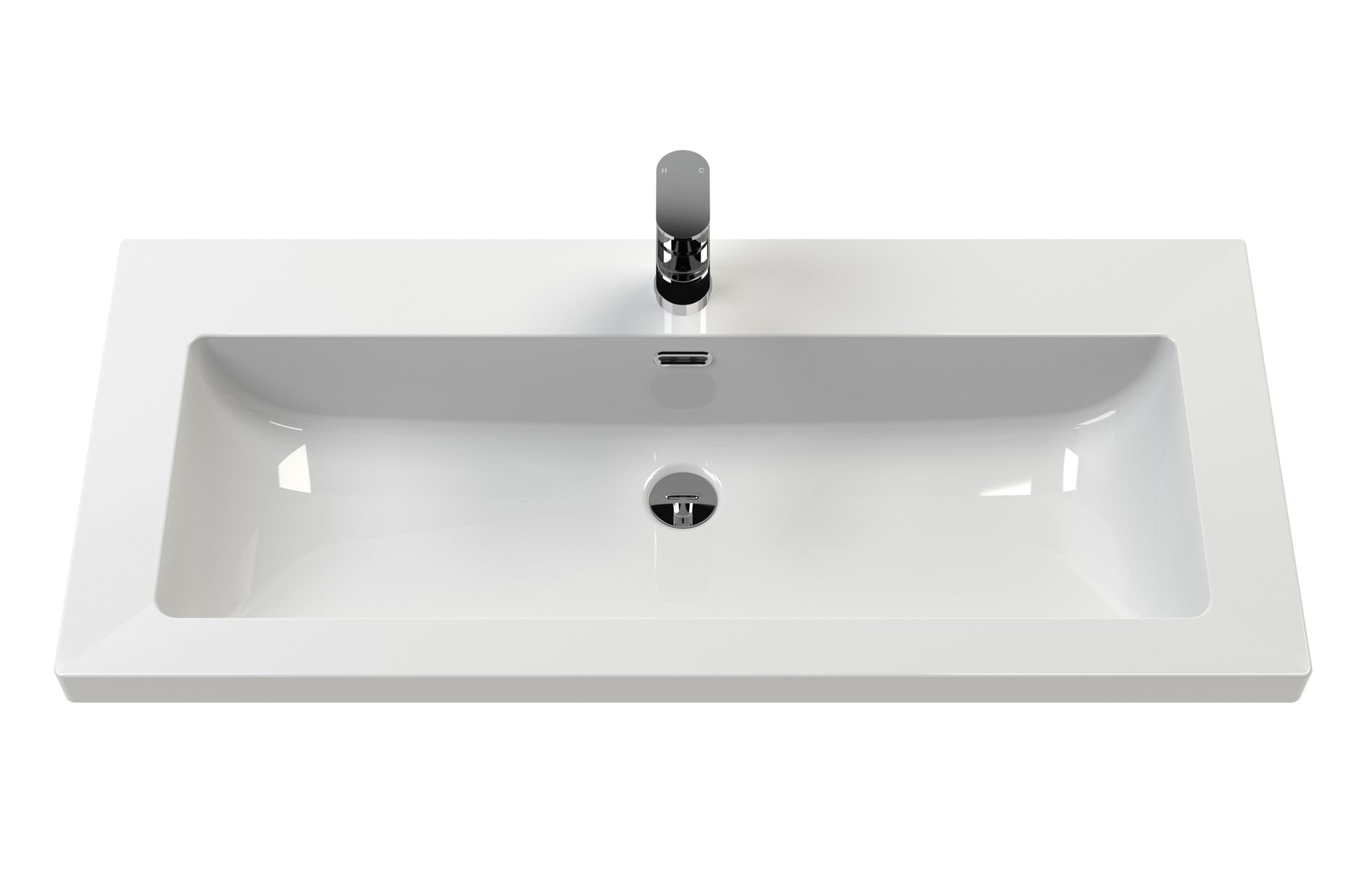 Hudson Reed Lille 800mm Wall Hung 2-Drawer Vanity Unit With 1 Tap Hole Basin