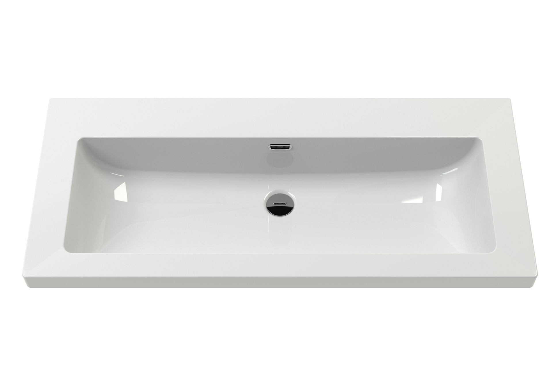 Bexley Floor Standing 1 Drawer Vanity & 0 Tap Hole Contemporary Fireclay Basin, 800mm - Pure White