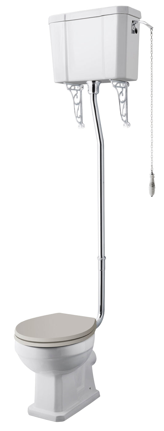 Hudson Reed Richmond Comfort Height High Level Toilet Including Cistern & Flush Pipe