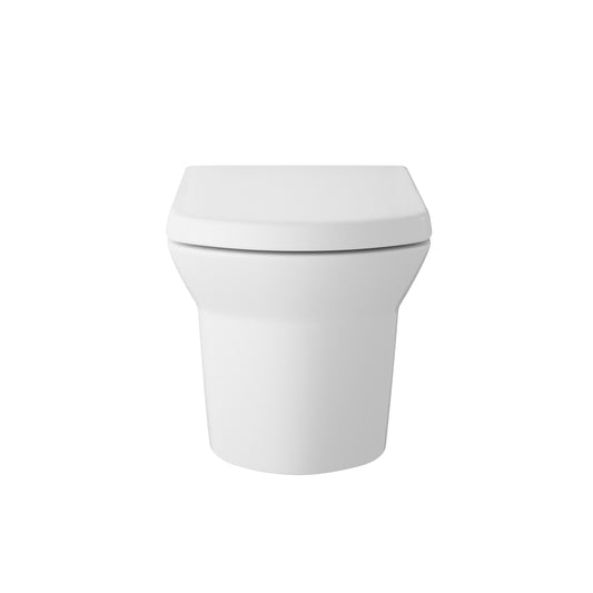Hudson Reed Maya Square Wall Hung Toilet Pan With Soft Close Seat