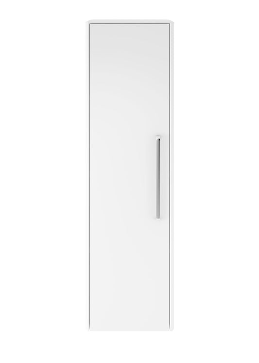 Hudson Reed Solar 350mm 1 Door Pure White Wall Hung Tall Cabinet With Handles