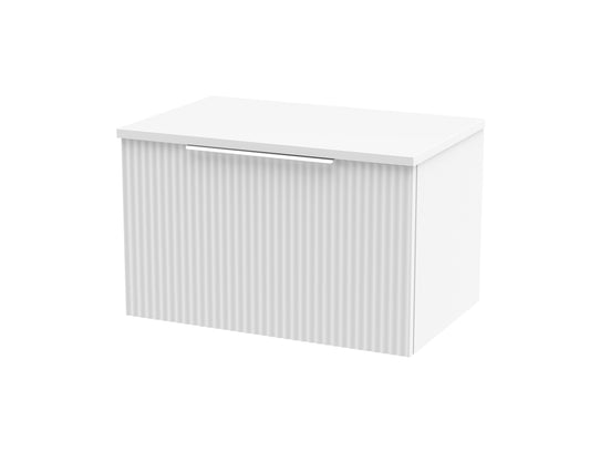 Hudson Reed Fluted 600mm Wall Hung Single Drawer Vanity With Worktop