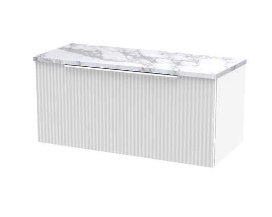 Hudson Reed Fluted 800mm Wall Hung Vanity Unit With Laminate Worktop